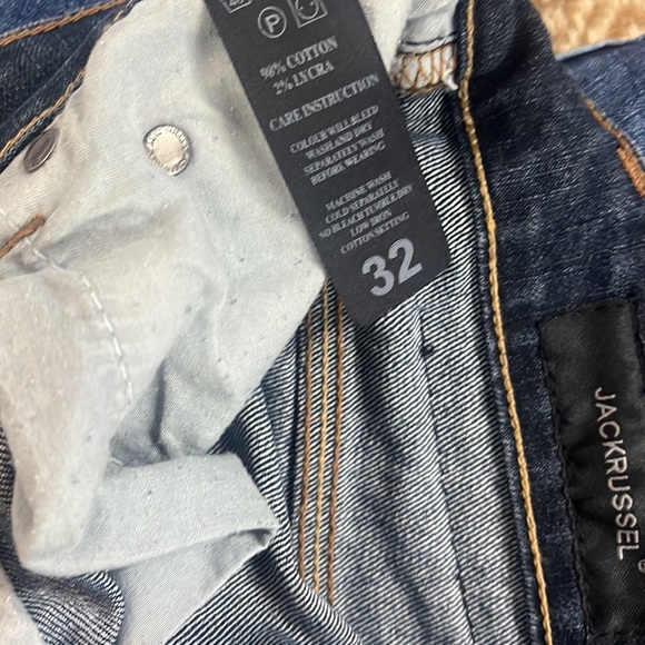 JACK RUSSEL Slim Fit Small Waist Jeans, Special Edition Fine Terry Fabric - Picture 3 of 4